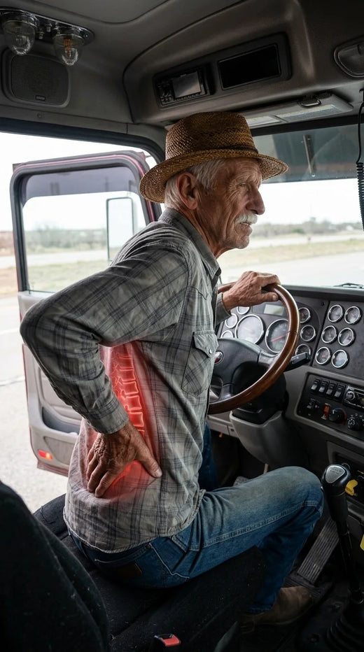 By hour four behind the wheel, your lower back starts grinding.